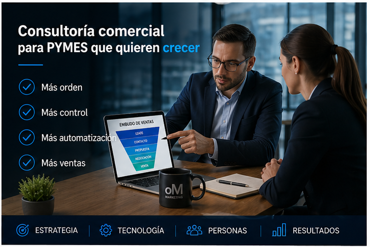 Consultoría comercial para PYMES en España con CRM automatización e inteligencia artificial
